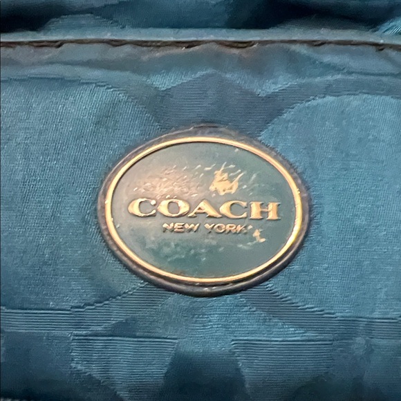 Coach Vintage Teal Signature Shoulder Bag - Picture 2 of 16